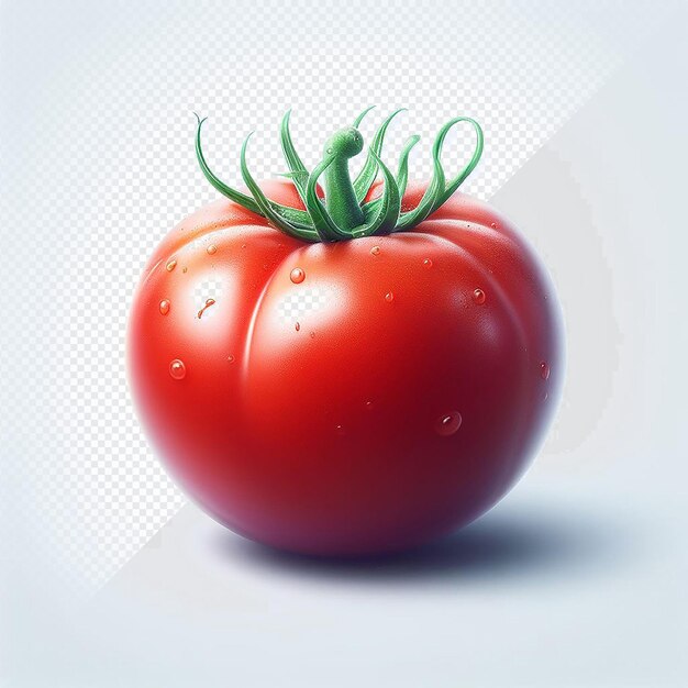 Hyperrealistische vectorkunst illustratie van rode smakelijke groente tomaten geïsoleerde doorzichtige achtergrond