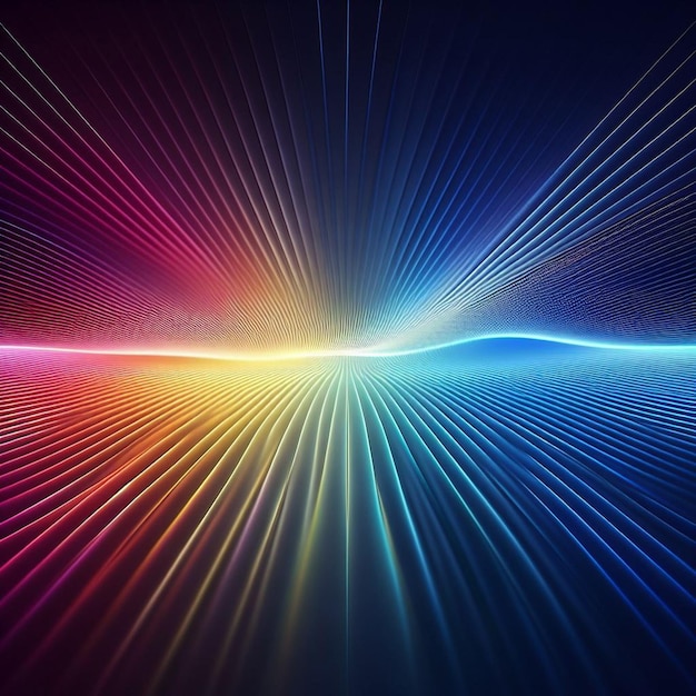 PSD hyperrealistische vectorkunst kleurrijke regenboog lichtspectrum glazen bol balken behang achtergrond