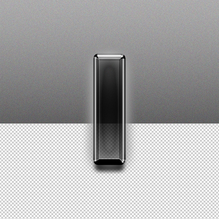 PSD i letter text effect