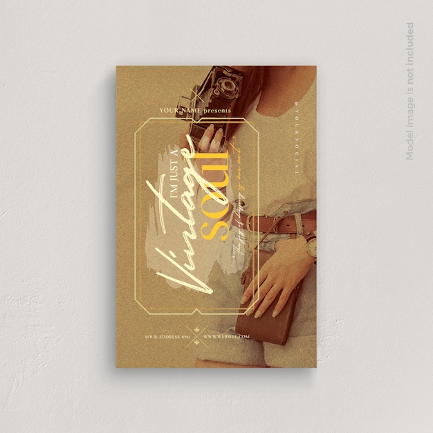 PSD i’m just a vintage soul flyer template