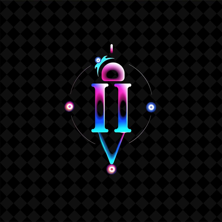 PSD i met retro futuristische logo ontwerp stijl met i vorm illustratie logo vector ontwerpen