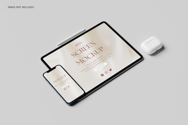 I pad con i phone pro mockup