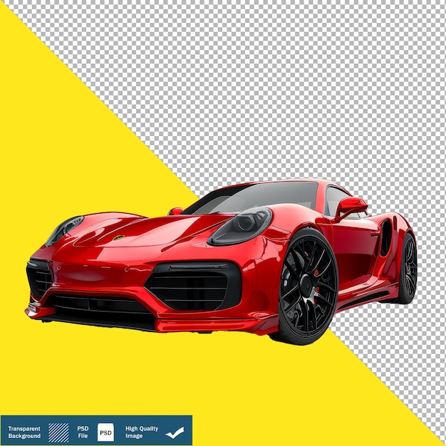 PSD i selfidentify as a sports car on a transparent background png psd