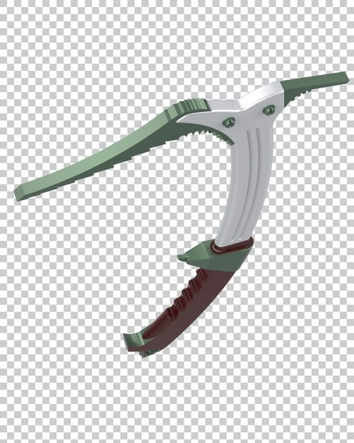 PSD ice axe isolated on transparent background 3d rendering illustration