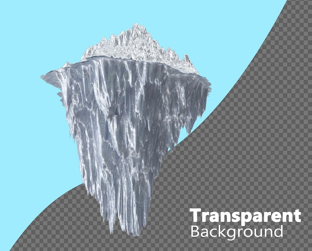 PSD ice berg isolated on a transparent background