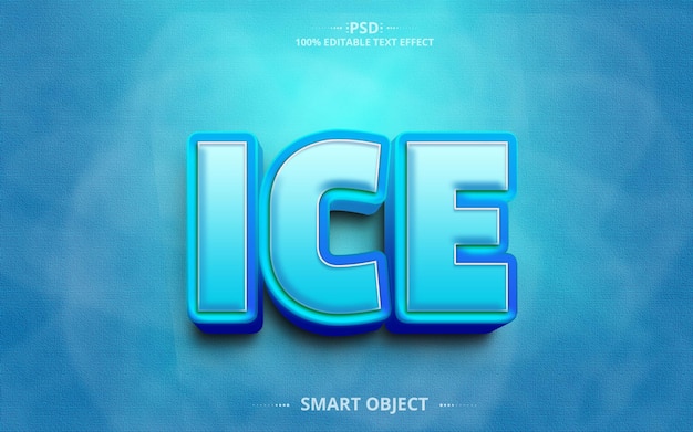 Ice best creative cute editable text effect design