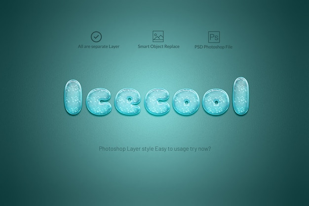 Ice cool text effect