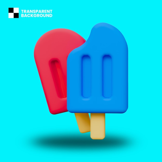 Ice cream 3d icon isolated