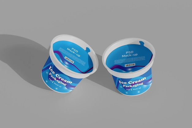 PSD mockup di scatola di gelato