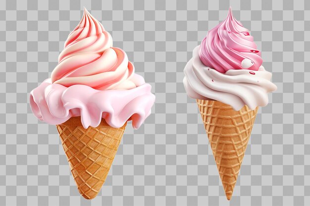 PSD ice cream in the cone generated ai