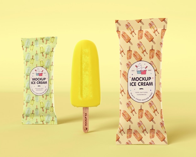 Design mockup cono gelato