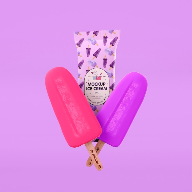 PSD design mockup cono gelato