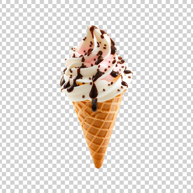 PSD ice cream cone on a transparent background