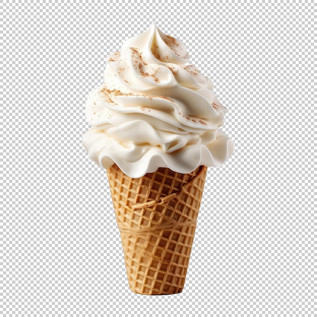 PSD ice cream cone with whipped cream on top