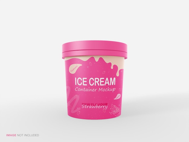 Mockup di vasetto di plastica per tazze per gelato