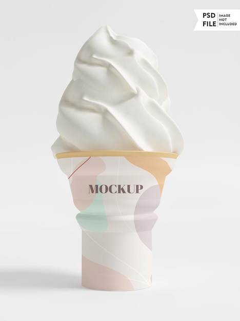 Ice cream cover mockup