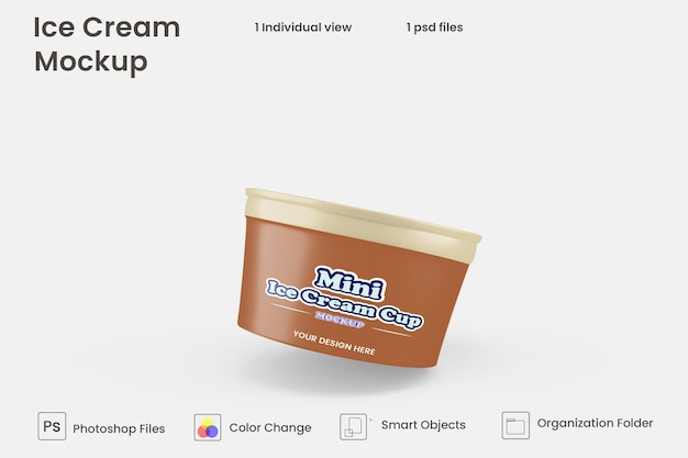 PSD design mockup coppa gelato