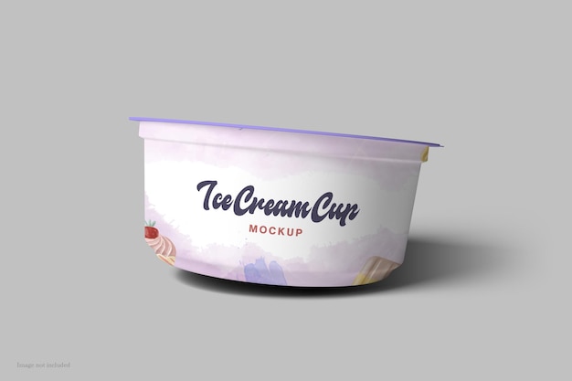 PSD ice cream cup mockup