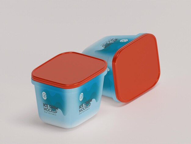 Ice cream cup mockup