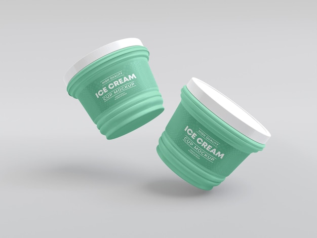 Ice Cream Cup Packaging Mockup