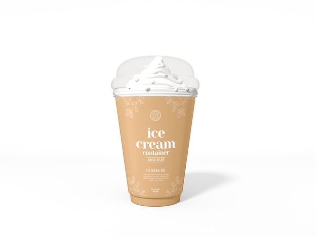 Ice Cream Cup Packaging Mockup