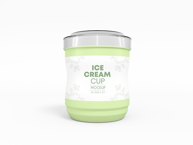 Ice Cream Cup Packaging Mockup