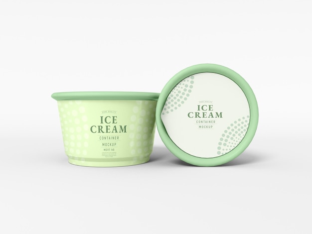 Ice Cream Cup Packaging Mockup
