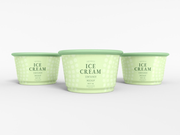 Ice Cream Cup Packaging Mockup