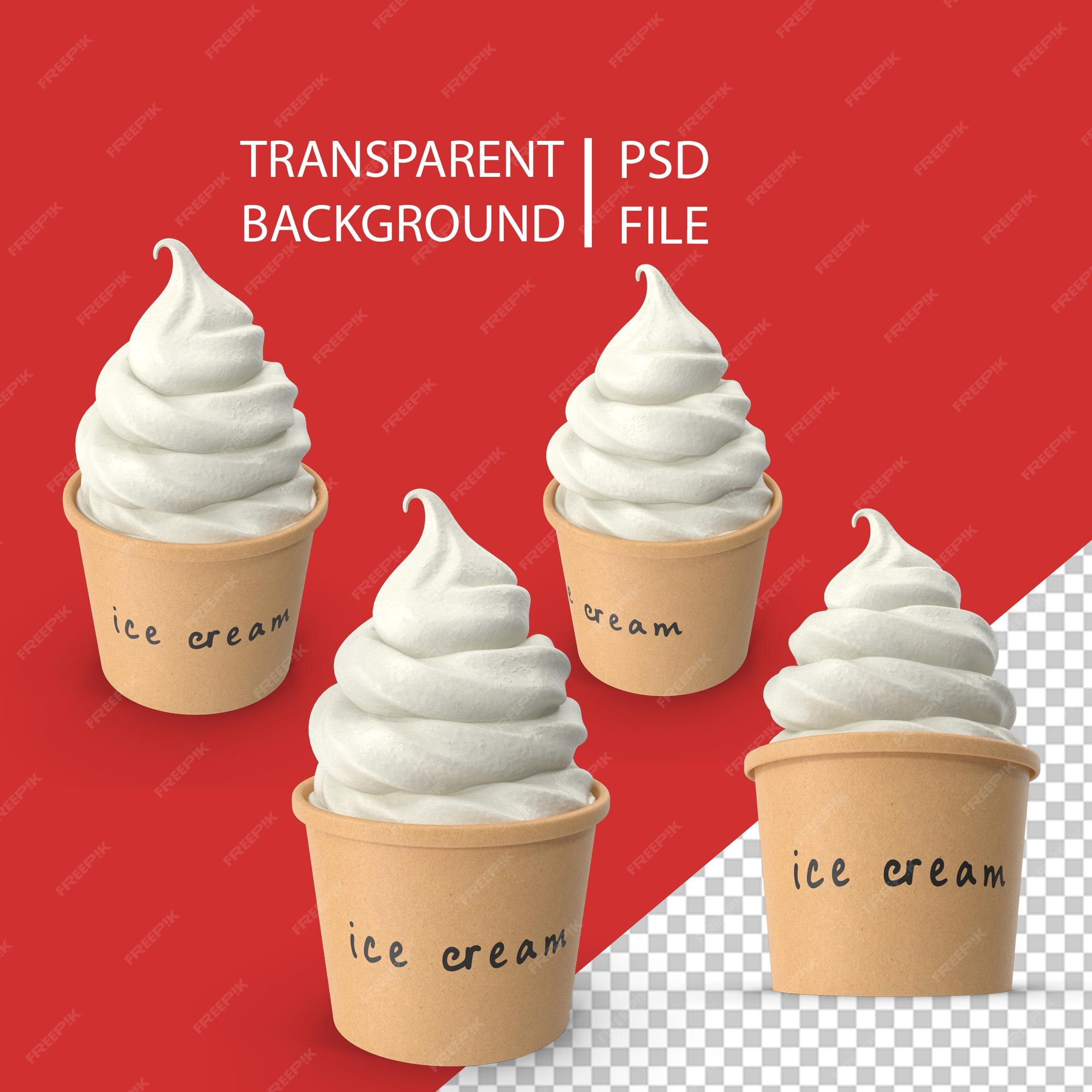 Ice Cream Dessert Realistic White Background Transparent, Ice Cream,  Dessert, Summer PNG Transparent Image and Clipart for Free Download