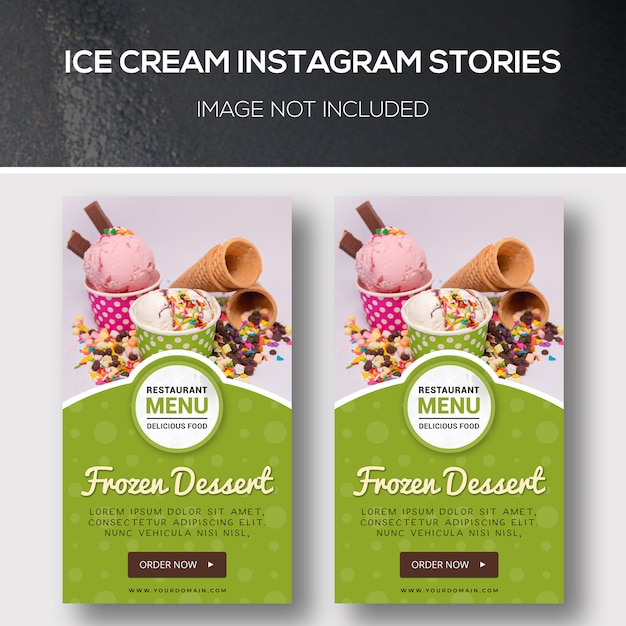 Ice cream instagram stories