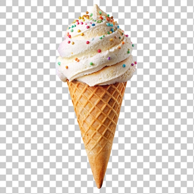 PSD ice cream isolated on transparent background