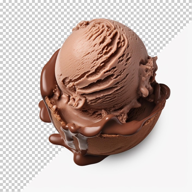 PSD ice cream isolated on transparent background