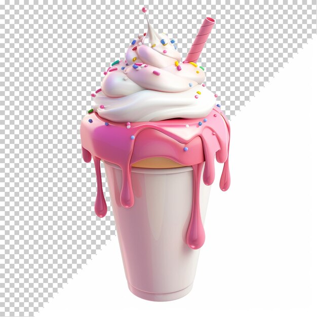 PSD ice cream isolated on transparent background