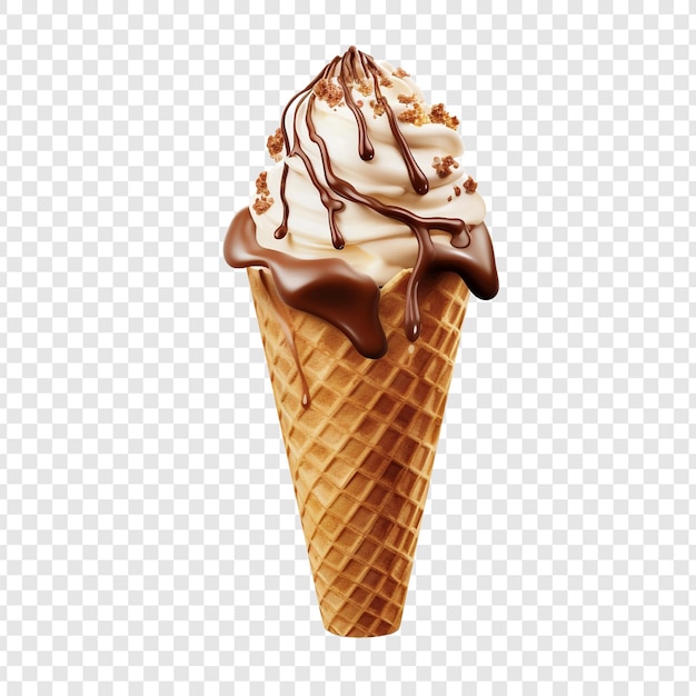 PSD ice cream isolated on transparent background