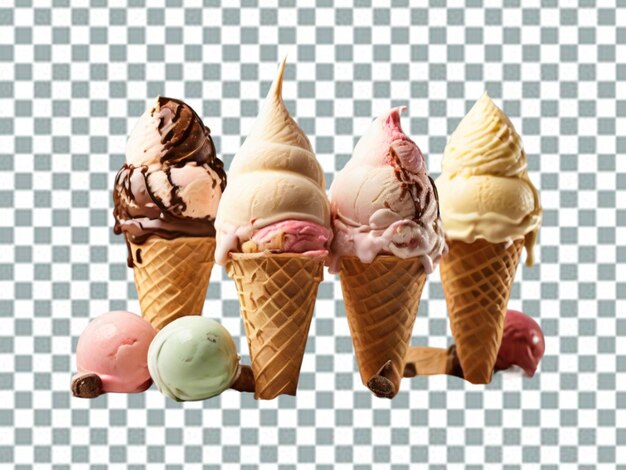 Ice cream isolated on transparent background