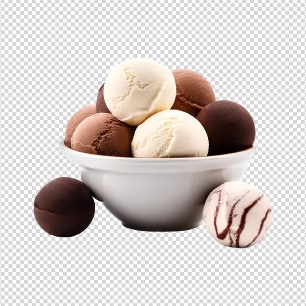 Ice cream isolated on white