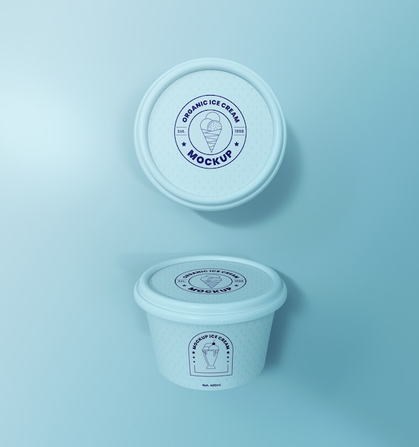 PSD ice cream jar mockup