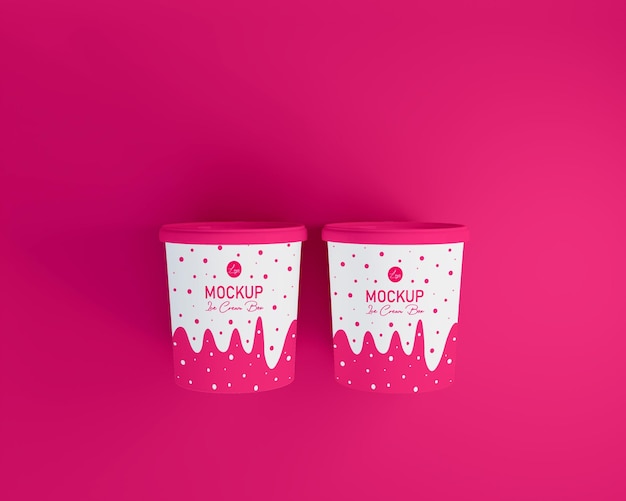 PSD ice cream jar mockup