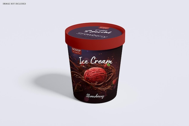 PSD mockup di barattolo di gelato