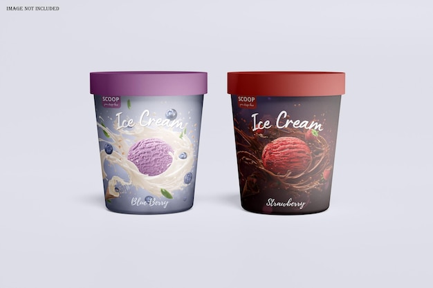 PSD mockup di barattolo di gelato