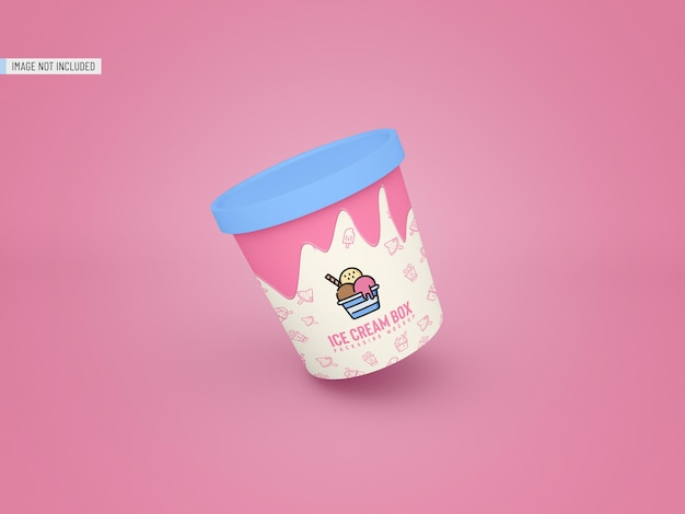 PSD mockup di confezionamento di vasetti di gelato