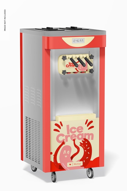 Ice Cream Machine Mockup, Side View