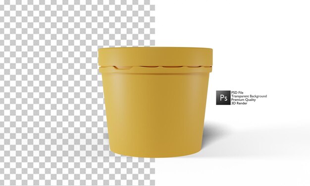 PSD progettazione 3d dell'illustrazione del mockup del gelato