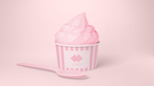 Ice cream mockup realistico