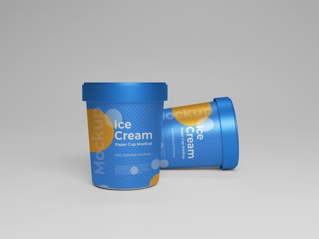 Ice cream packaging mockups