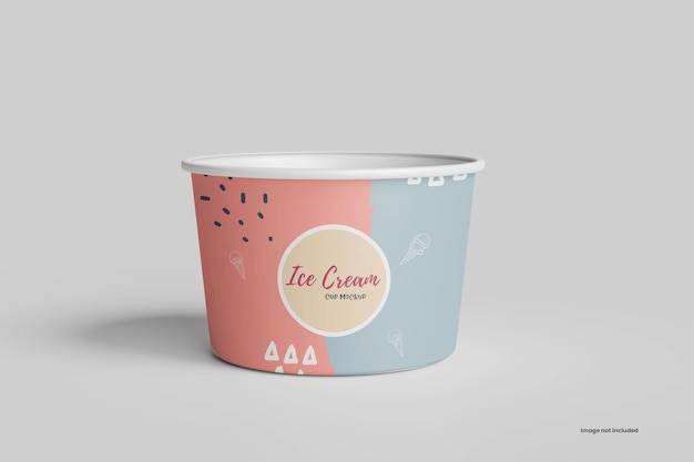 Ice cream paper cup mockup