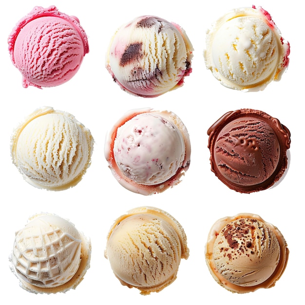 PSD ice cream scoops collection