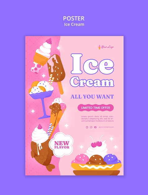 ice cream template design