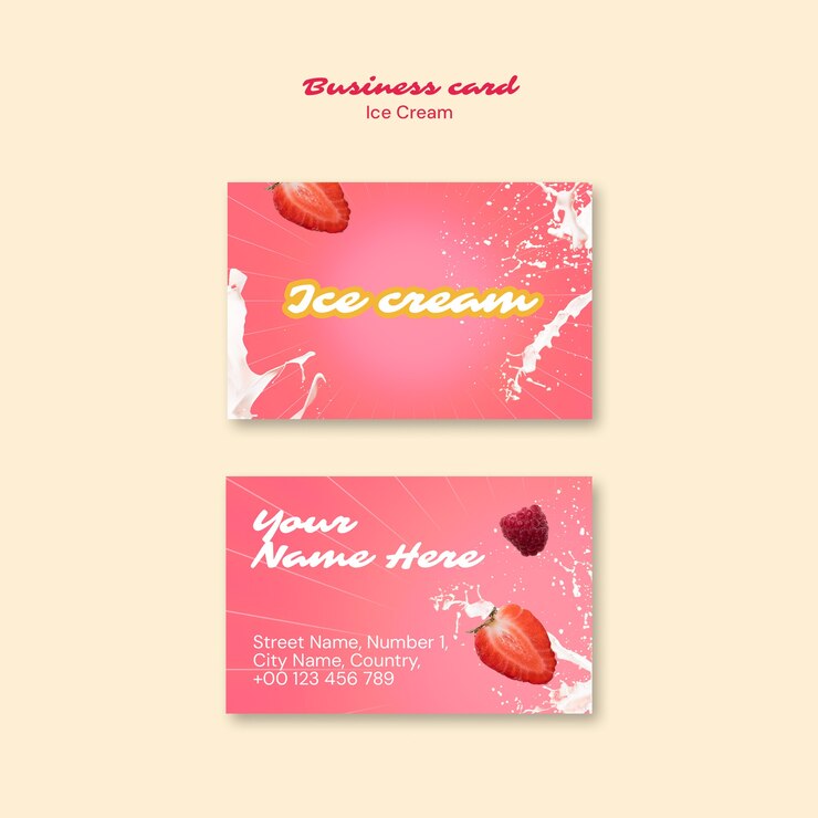 PSD ice cream template design