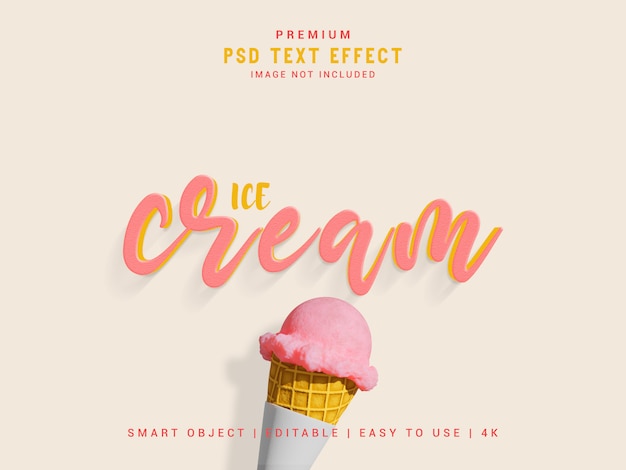 Ice cream text effect